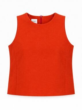 High Sport NWT Crew Neck Sleeveless Crop Top Red Orange Size S
